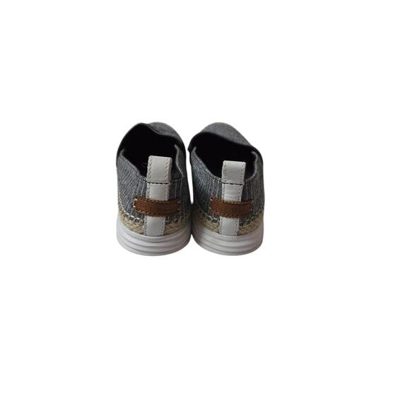 Cole Haan canvas Espadrille slip on women's shoes size 8 blue white‎ stripes - Picture 5 of 8